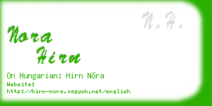 nora hirn business card